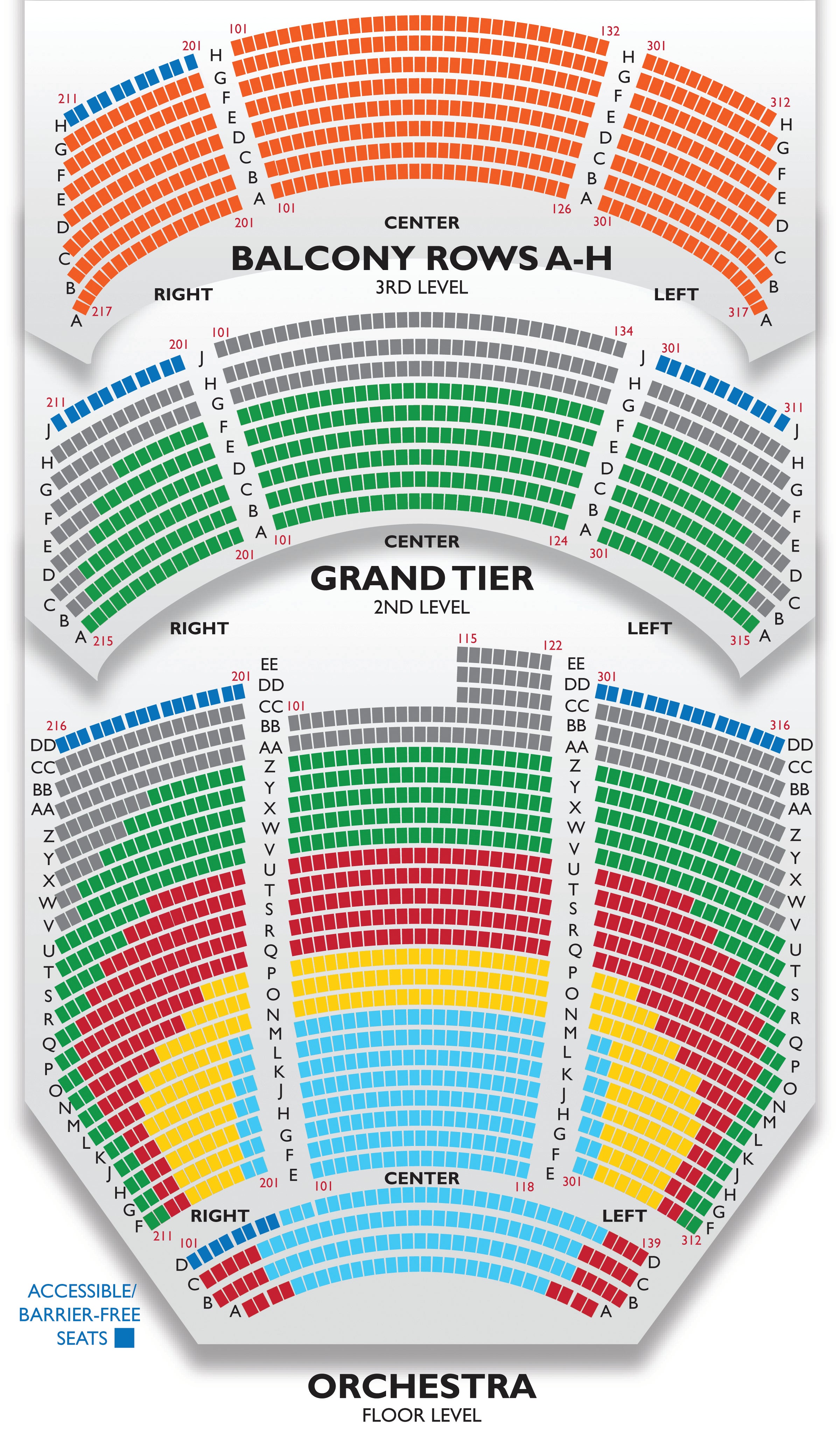 Durham Performing Arts Seating Chart