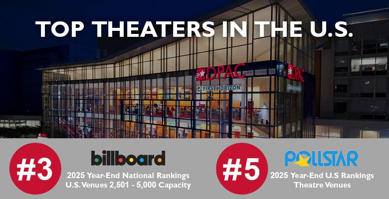 More Info for DPAC Ranked a Top Three U.S. Theatre for 2025