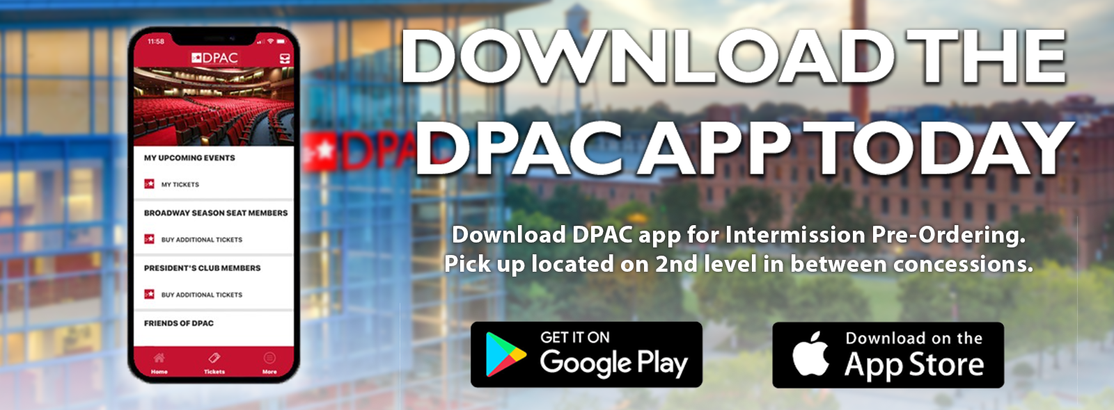 DPAC Snacks & Beverages at DPAC DPAC Official Site