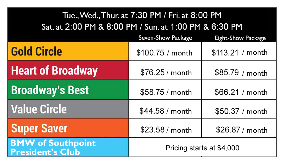 Season Package Pricing DPAC Official Site